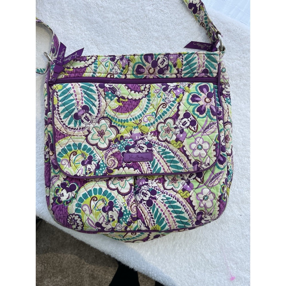 Vera Bradley Disney Plums Up Crossbody Messenger Mail bag purse, Mickey & Minnie
